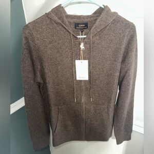 Quince Zip-Up Sweater in Brown